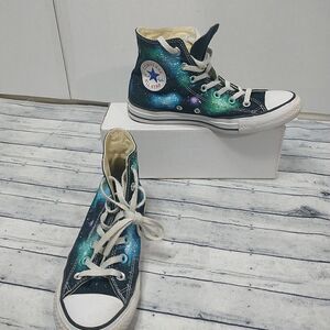 Converse Chuck Taylor All Stars Space Galaxy themed High Top M SZ 6 W SZ 8